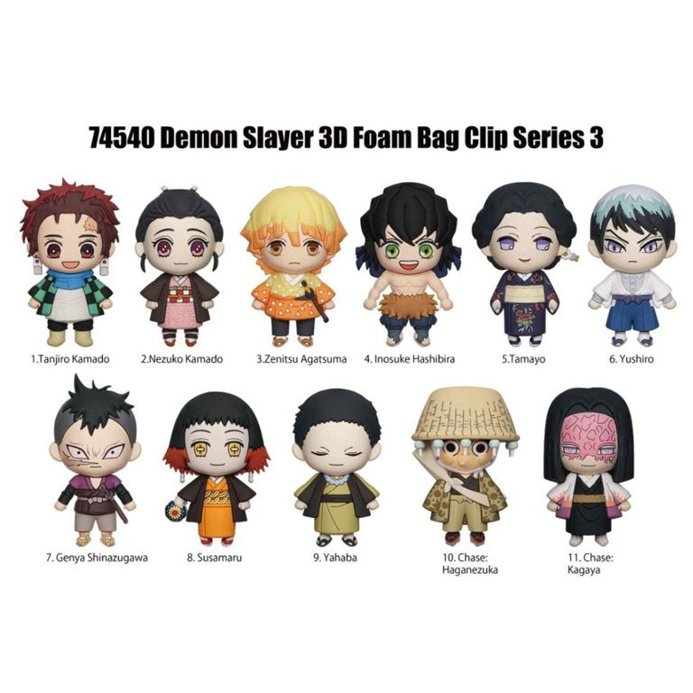 Demon Slayer – 3D Foam Bag Clip Serie 3 | Blind Bag Anhänger (Kimetsu no Yaiba) - Lootaku