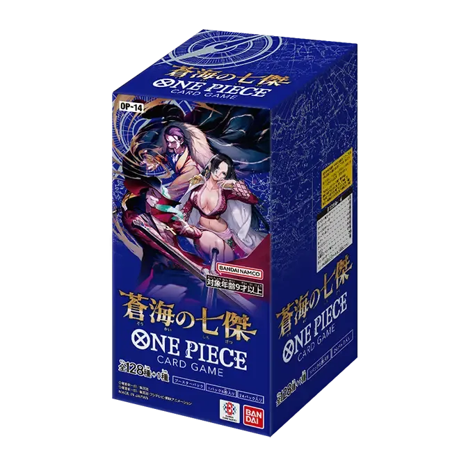 One Piece Card Game – OP-14 „The Azure Sea’s Seven“ Booster Display (Japanisch, 24 Packs) - Lootaku